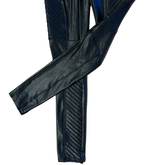 Spanx Faux Leather Moto Leggings Black Women’s Size Small 20136R - Picture 6 of 11